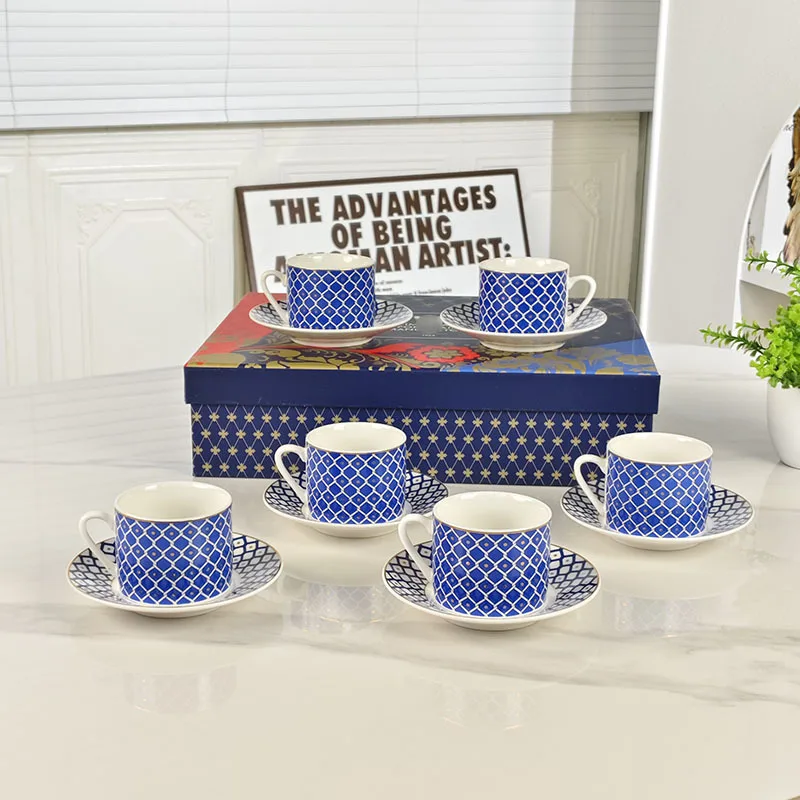 Espresso Cup Saucer - Ближневосточный и европейский 12-предметный набор для