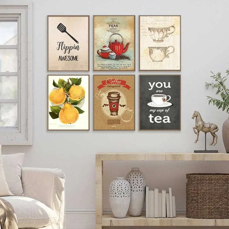 Coffee Tea Poster - Винтажные постеры и принты на холсте