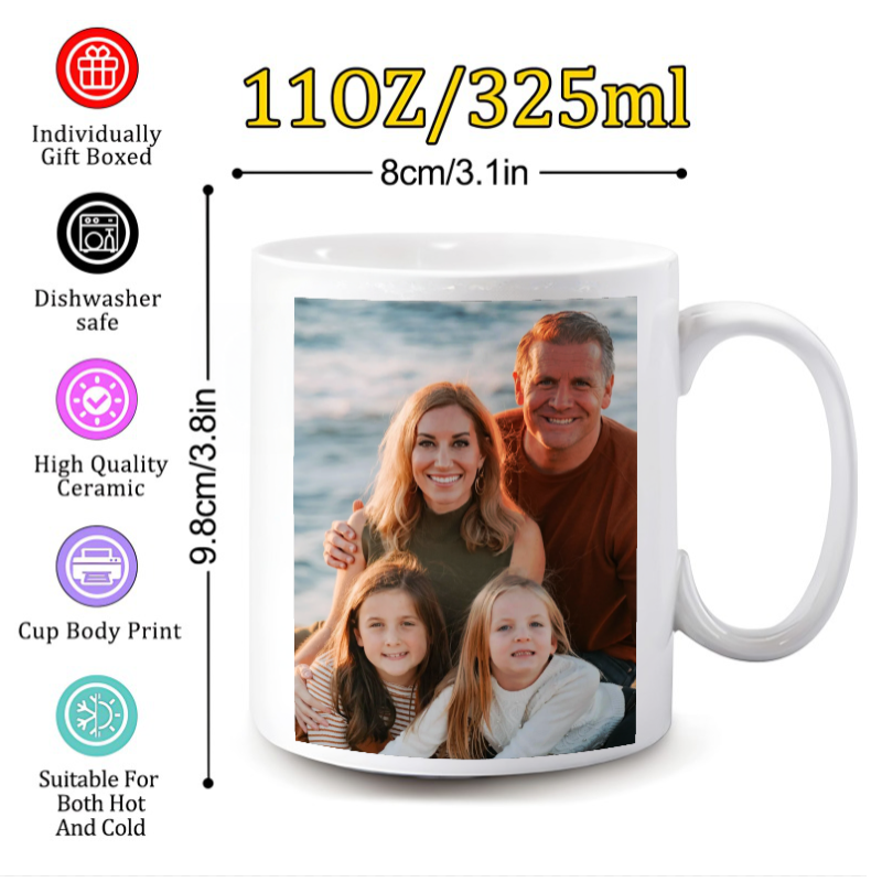 Coffee Tea Images - Персонализированная кружка с настраиваемыми изображениями и