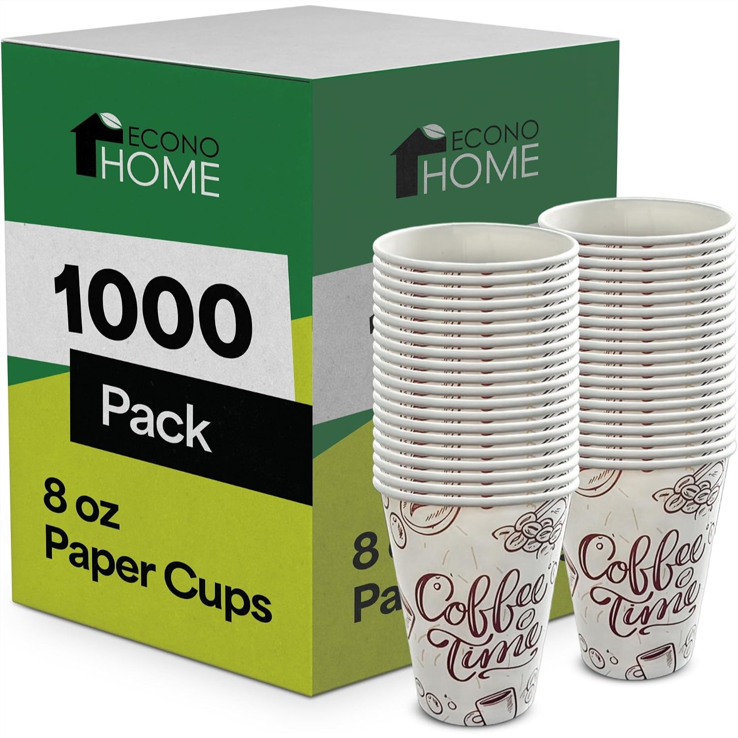 Coffee Tea Images - Упаковка из 1000 одноразовых бумажных стаканов