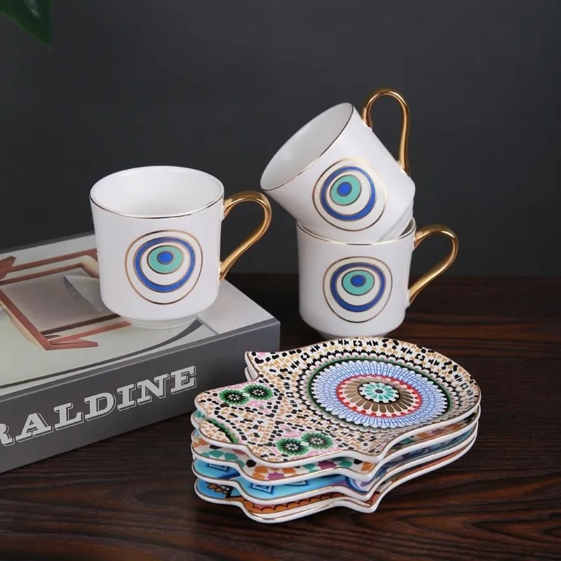 Espresso Cup Saucer - Креативная керамическая чашка в стиле ретро