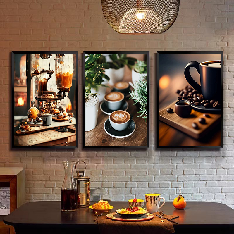 Coffee Tea Poster - Винтажный кофе в зернах, ручная чашка