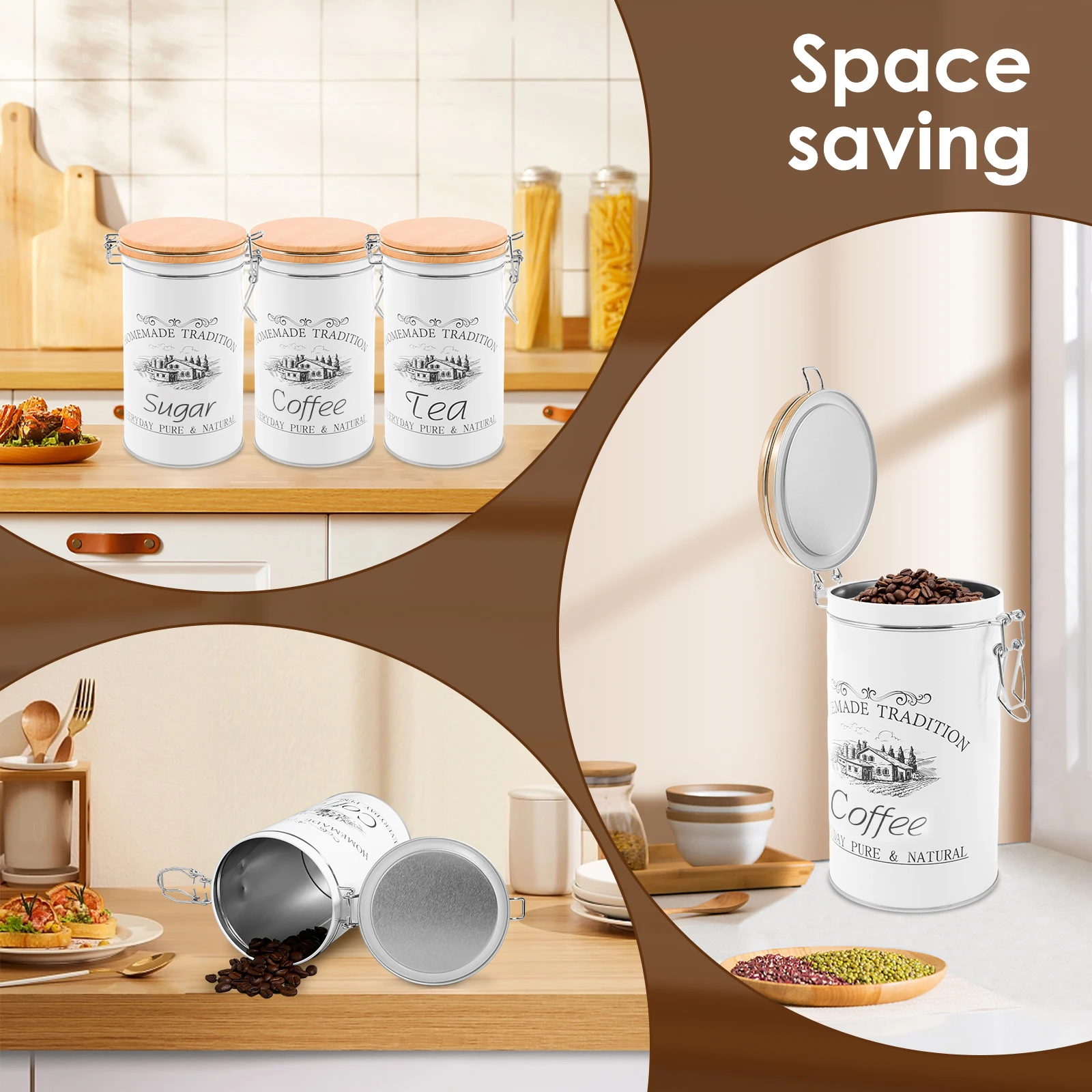 3 шт./компл., канистры для чая – обзор и цена Coffee Tea Jar Set