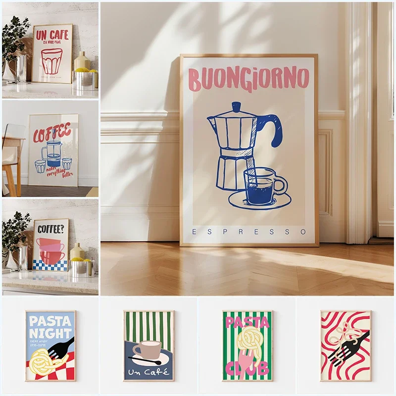 1 шт., безрамная, современная  – обзор и цена Coffee Tea Poster