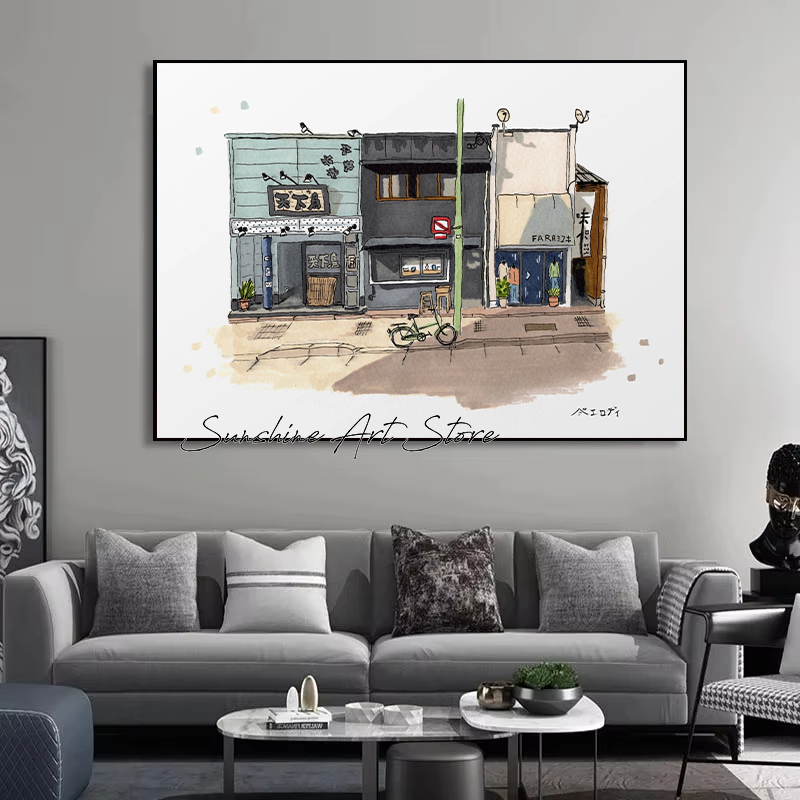 Традиционное японское здание,  – обзор и цена Coffee Tea Poster