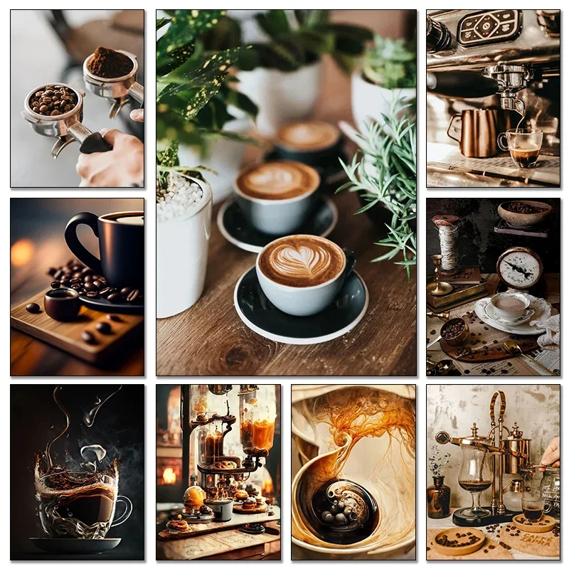 Винтажный кофе в зернах, ручна – обзор и цена Coffee Tea Poster